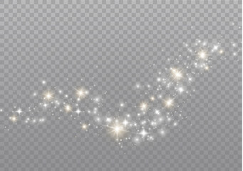 Dust sparks, golden stars shine special light.