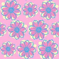 Abstract Floral Seamless Pattern Background