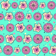 Abstract Floral Seamless Pattern Background
