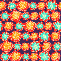 Abstract Floral Seamless Pattern Background