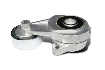 Belt Tension Pulley of car engine in white background for auto part