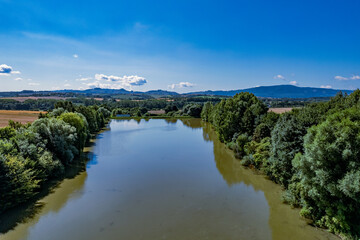 Obraz premium landscape with lake and mountains
