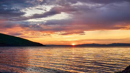 Sunrise over the Yenisei River.