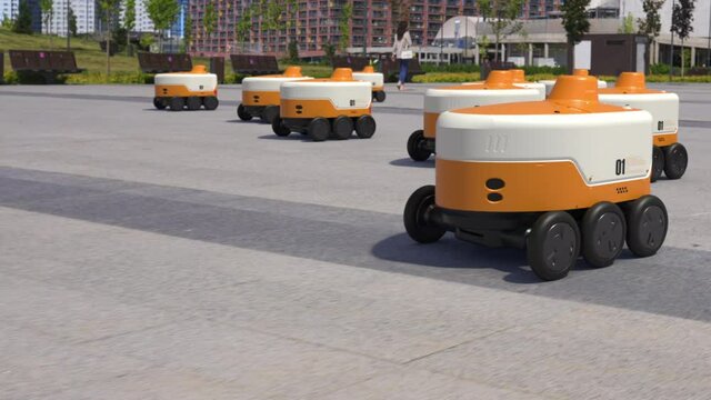 delivery service by courier robot. automatic delivery system using an unmanned rovers in an urban environment