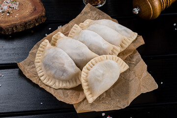 Frozen russian crude pelmen or dumpling