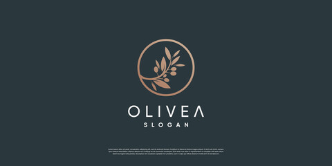 Olive logo template with creative element style Premium Vector part 8