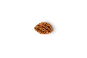 Rye bread crackers isolated on white background.
