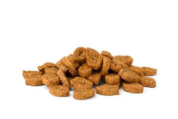Rye bread crackers isolated on white background.
