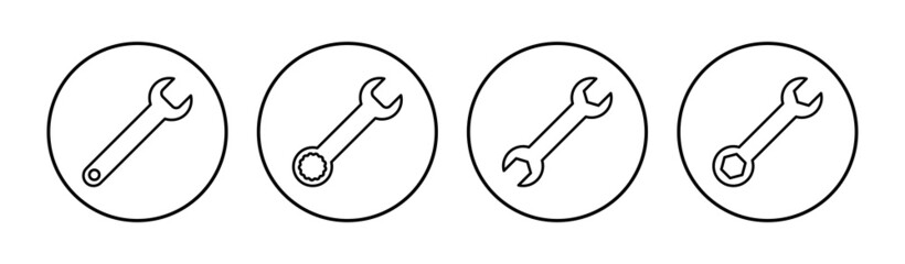 Wrench icon set. repair icon vector. tools icon vector