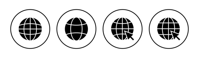 Web icon set. go to web icon. web click icon