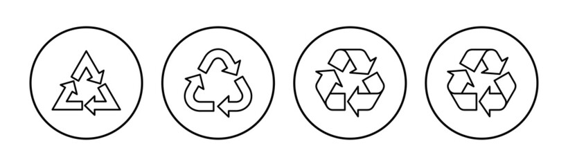 Recycle icon set. Recycling vector icon.