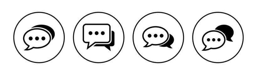 Chat icon set. speech bubble icon. comment icon vector. message. contact us