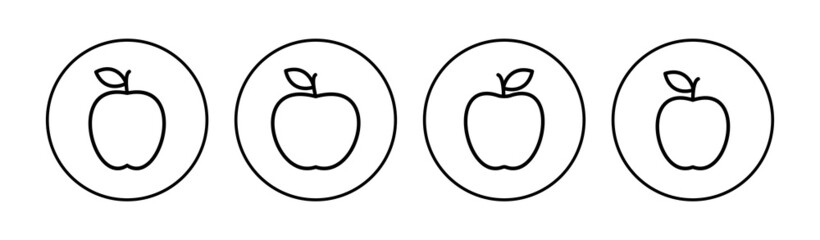 Apple icon set. Apple vector icon. apple symbols for your web design.