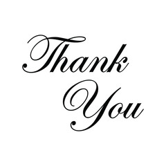 Thank You Inscription on white, Use on cards, banner, poster, sticker, packaging and other suitable place. Thank you lettering. Thanksgiving day, Easter and other holidays season quotes and phrases