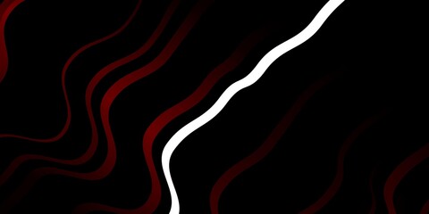 Dark Red vector backdrop with bent lines.
