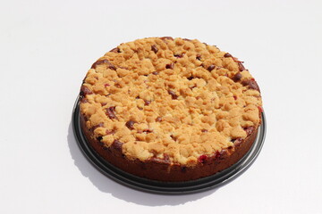 Pflaumenkuchen mit Streuseln. Zwetschgenkuchen.