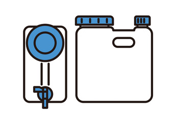 シンプル　イラスト　給水タンクのベクターイラスト