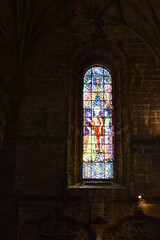 Obraz premium stained glass window in church
