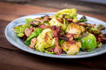 Grilled Brussel Sprouts with Bacon