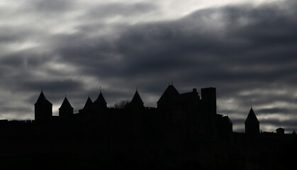 Black silhouette of a castle