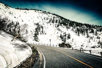 Snow  mountains landscape