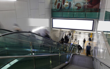 Subway Scenery and Advertising Mockup