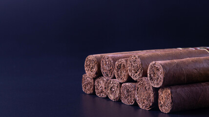 Cigar with black background, Cuban