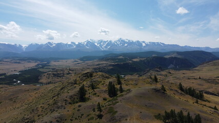 Fototapeta premium white mountains in distance