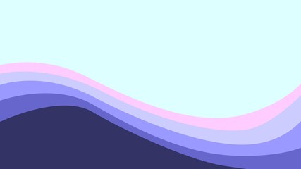 Blue mountain or seaa tides landscape vector illustration for background, card, desktop background, minimalist background, backdrop design. Mountain or sea tides landscape illustration.