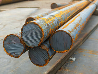 Reinforced raw steel round bar rods