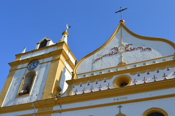 the bell tower of the church of the holy cross