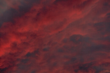 Red clouds or smoke background