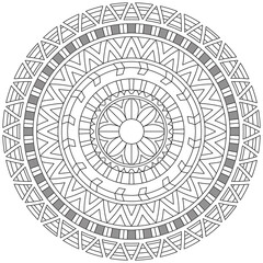 Leaf Flower Petal Coloring Mandala Art Simple Graphic Shape Vector Floral Oriental Outline Vintage Decorative Elements Pattern Illustration Islam Arabic Indian Turkish Mystic Religion Morals Lotus