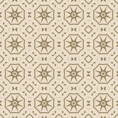 Abstract seamless pattern with various shapes. Geometric pattern for fabric. Textile background.