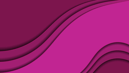 Beautiful burgundy-pink background in the form of waves. Vector image.