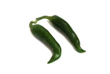 bitter pepper, on a white background, isolated