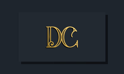 Minimal Inline style Initial DC logo.