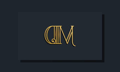 Minimal Inline style Initial DM logo.