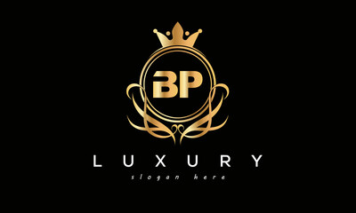 BP royal premium luxury logo with crown