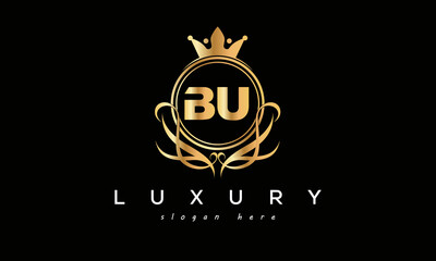 BU royal premium luxury logo with crown