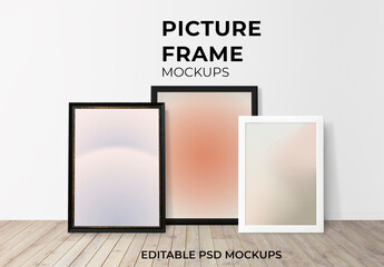 Frame Mockups Against a Wall