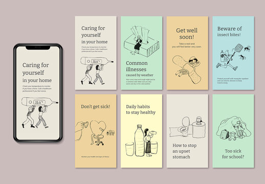 Common Illnesses Banner Layout Set