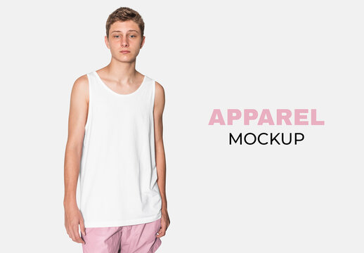 Tank Top Mockup for Basic Youth Apparel Ad