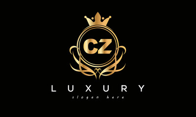 CZ royal premium luxury logo with crown