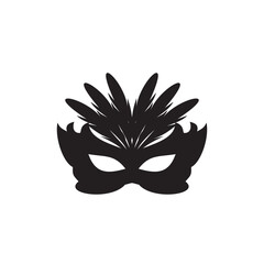 Masquerade mask logo design template