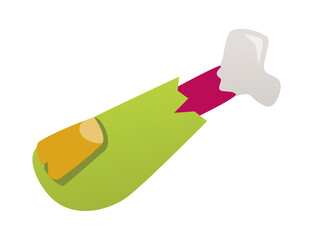 Severed finger - creative, modern cartoon style object
