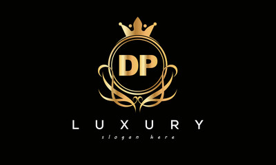 DP royal premium luxury logo with crown