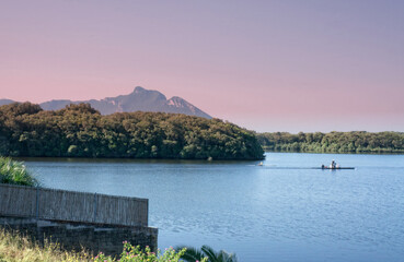View of Sabaudia lake - Circeo National Park - Latina Italy
