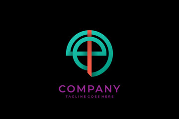 Creative Modern Logo Letter D E design element . usable company and identity. industrial. technology . web icon design