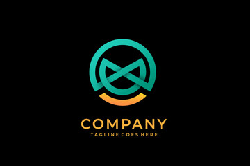 Creative Modern Logo Letter M X . infinity logo design element . usable company and identity. industrial. technology . web icon design